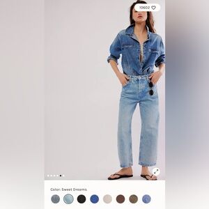 Free People We The Free Deep Trance Dropped Boyfriend Jeans SZ 27